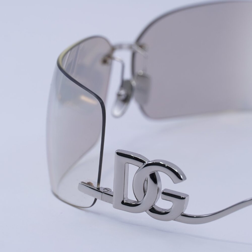 Dolce & Gabbana DG2319 05/6G Sunglasses Silver Rectangle Frame, Mirror Lenses - Picture 7 of 10